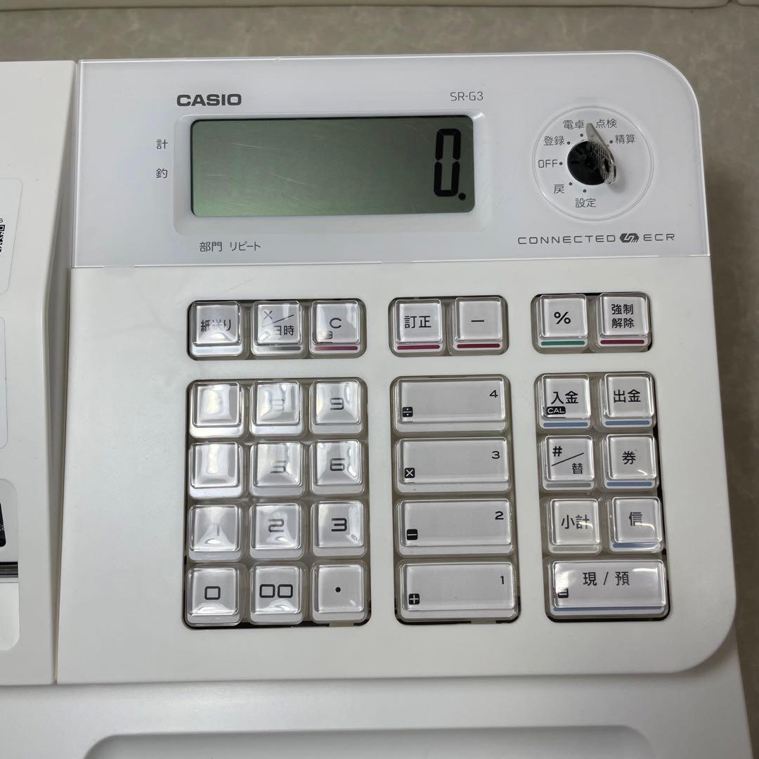 美品】CASIO 電子レジスター SR-G3-EX-WE - メルカリ