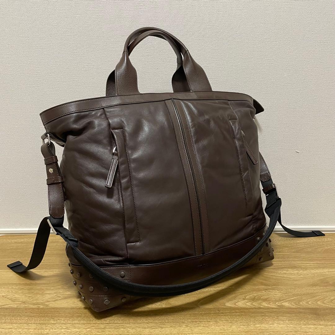 《美品》TOD’S （トッズ）レザー ハンドバッグ ダークブラウン