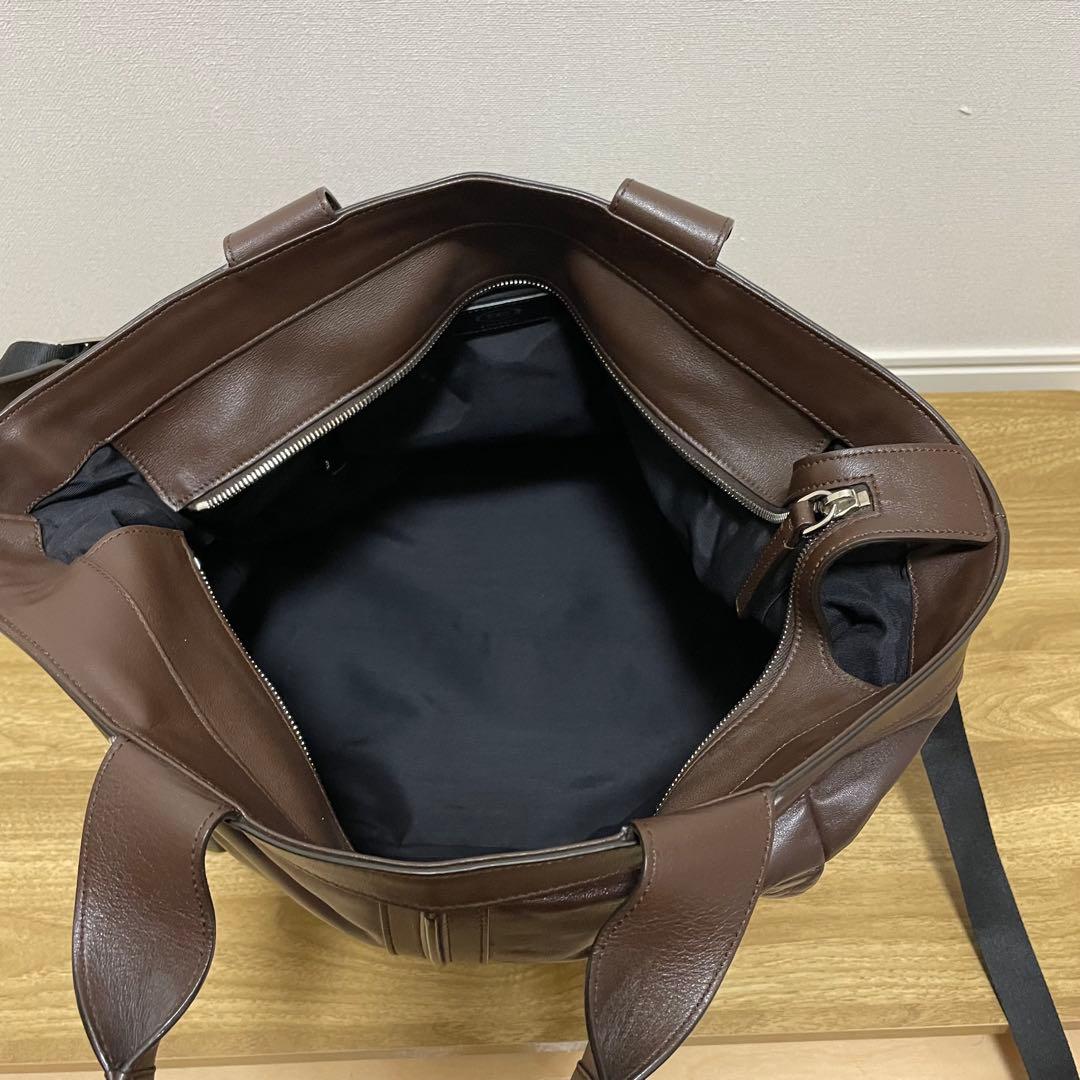 《美品》TOD’S （トッズ）レザー ハンドバッグ ダークブラウン