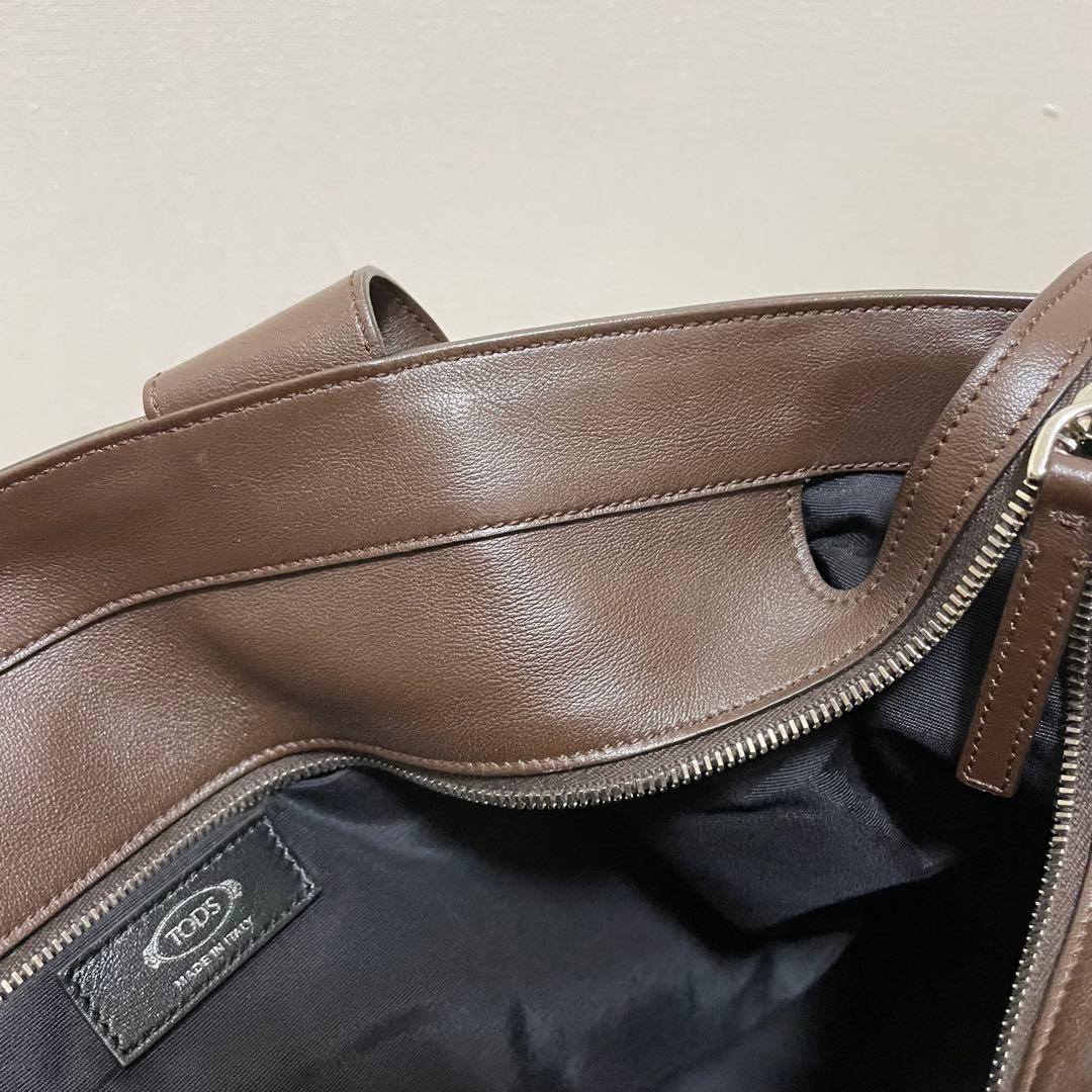 《美品》TOD’S （トッズ）レザー ハンドバッグ ダークブラウン