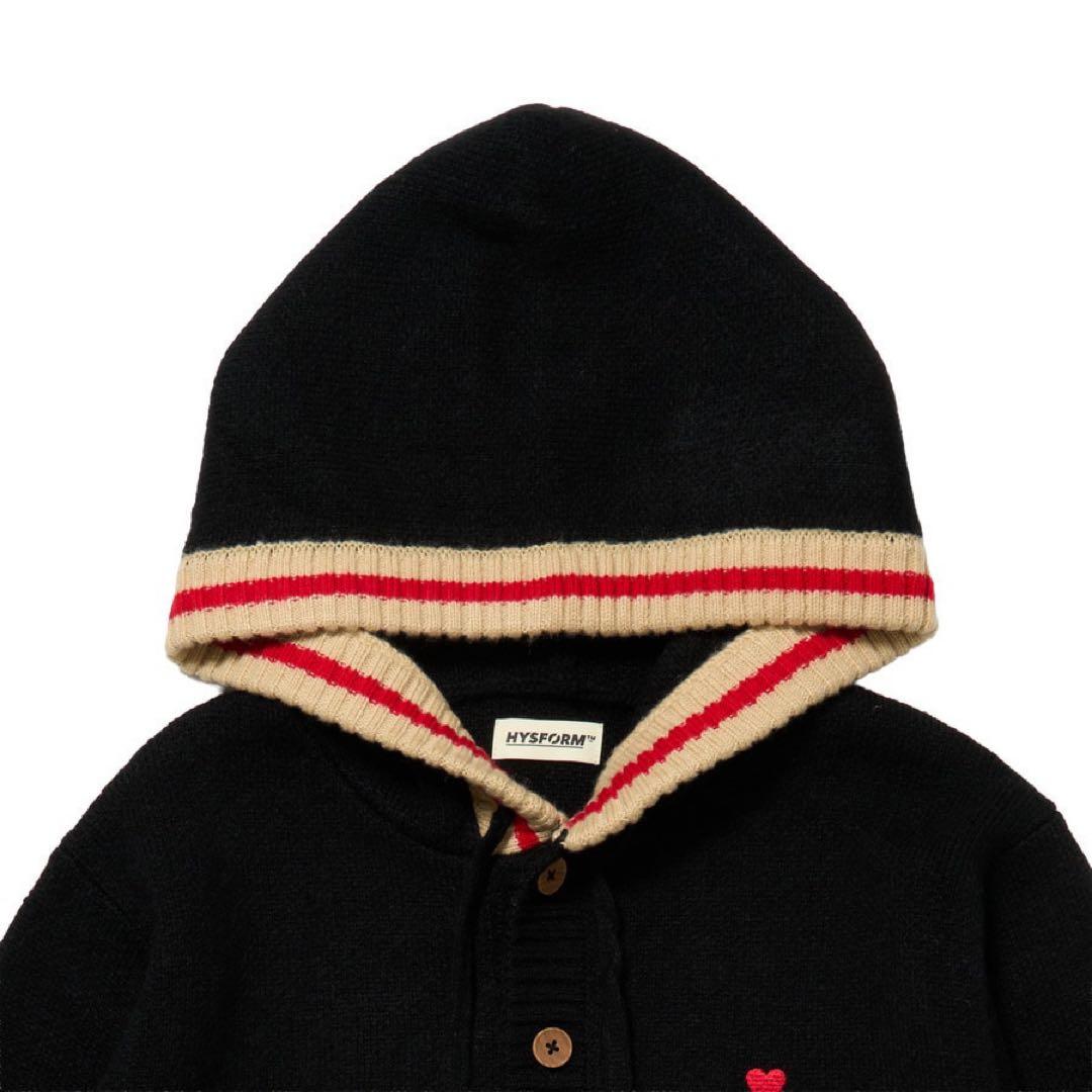 ミュージシャン HYSFORM KNIT BUTTON HOODIE