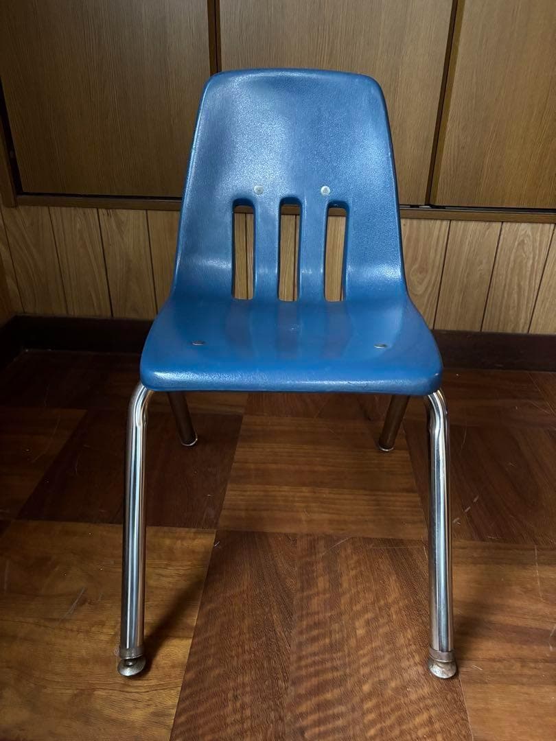 希少】VIRCO ヴィンテージ スクールチェア アメリカ製 ブルーLA購入