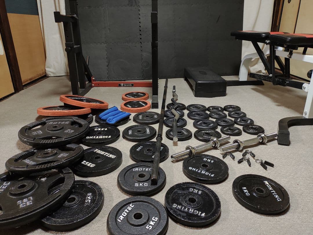 山*ん様 大量　引き取り限定　ウェイトトレーニングセット一式　大阪市より引取日限 WILD FIT（ワイルドフィット） ダンベルセット 60kg アイアン / 筋トレ