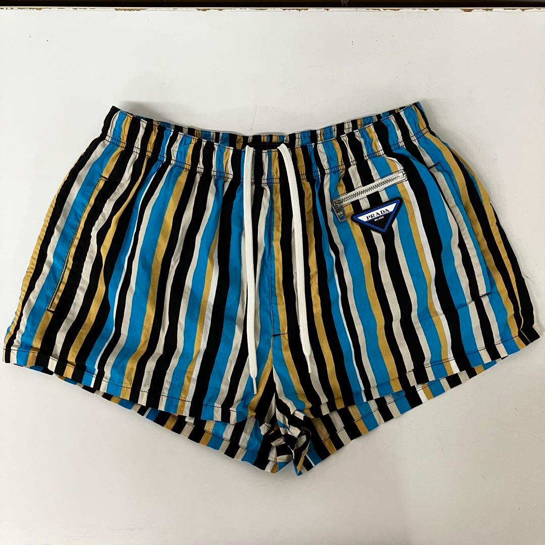 ASK504 PRADA メンズ水着 プラダ メンズ ナイロン水着（スイムウェア） 赤 ＃50 PRADA