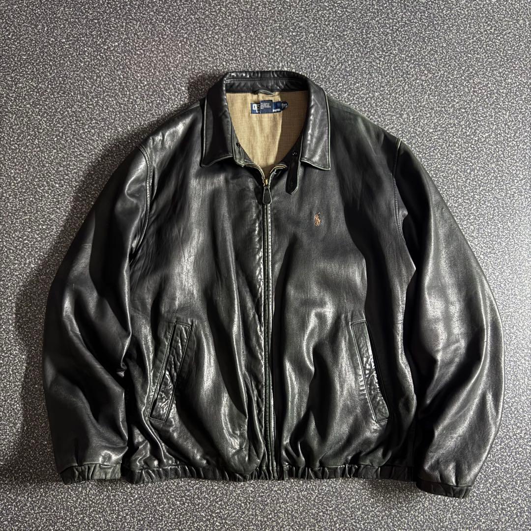 90s Polo Ralph Lauren leather swing top - メルカリ