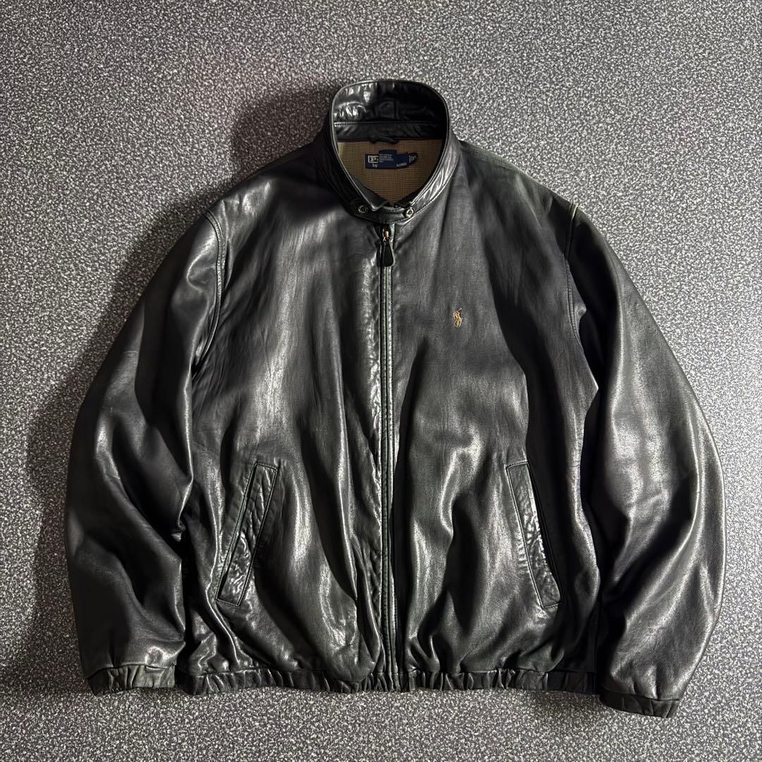 90s Polo Ralph Lauren leather swing top - メルカリ