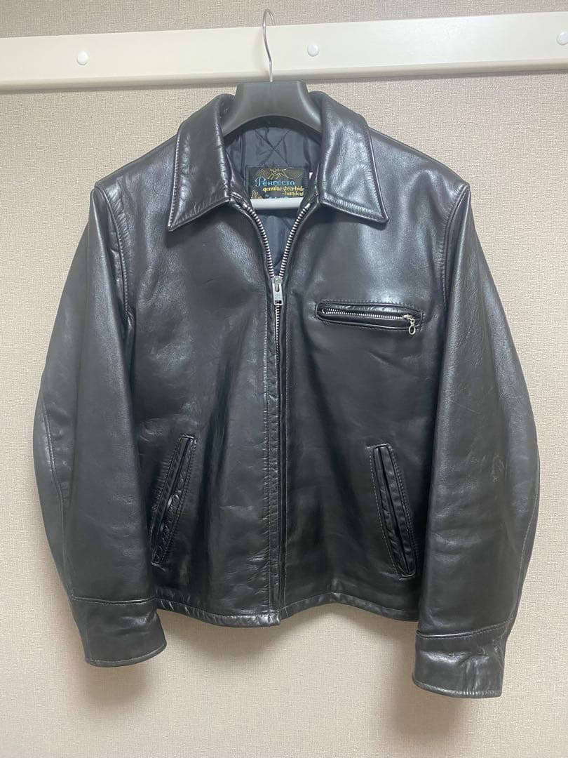 Schott 601NS ライダーズジャケット　サボテンタグ　38 アメリカ製 Schott◇perfecto/サボテンタグ/ワンスターダブルライダースジャケット