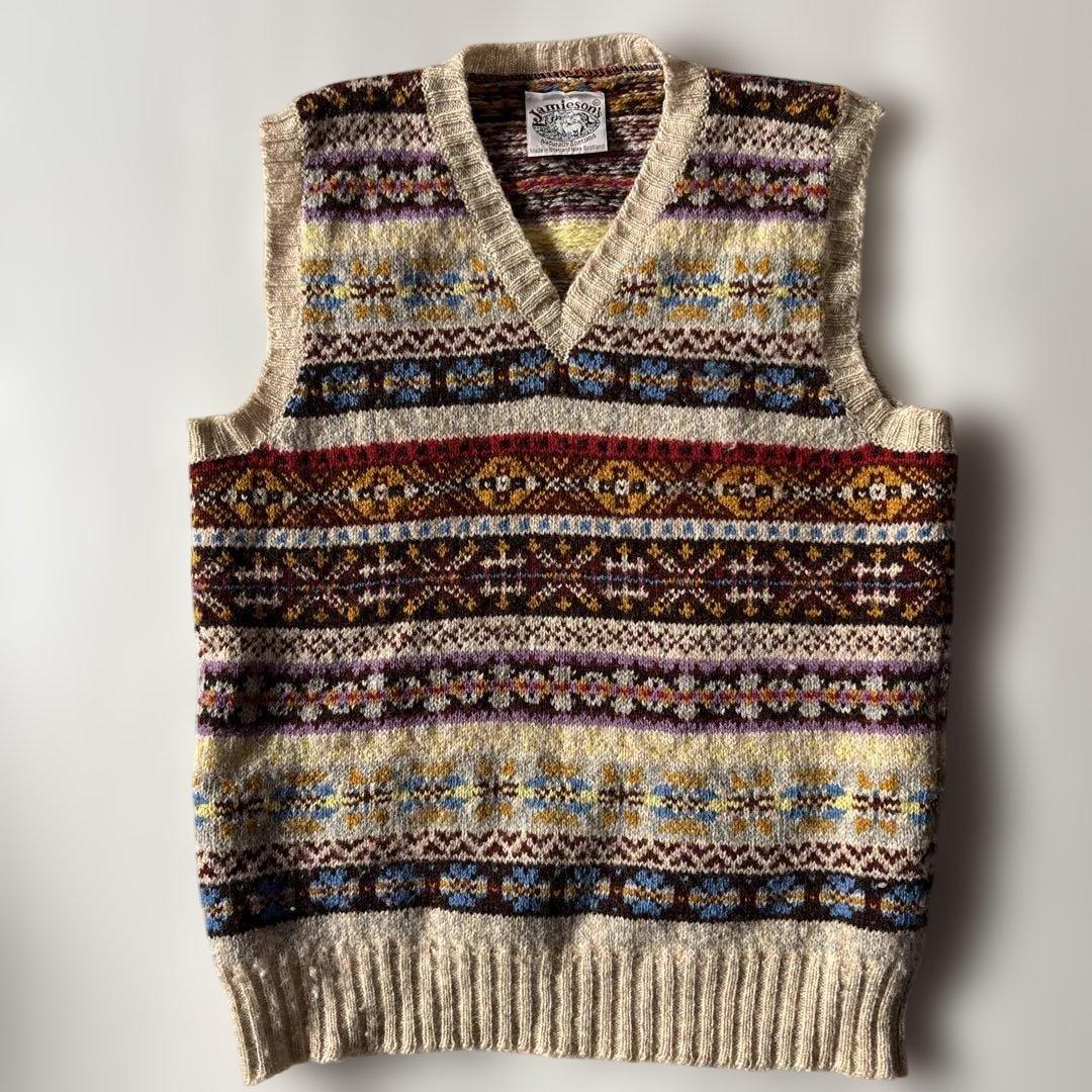 Jamieson's ジャミーソンズ フェアアイルベスト Mスコットランド製