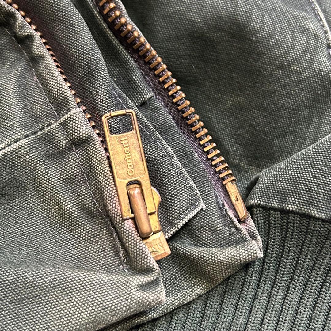 超フェード】カーハート ダック サンタフェジャケット 緑 L J14 SPC