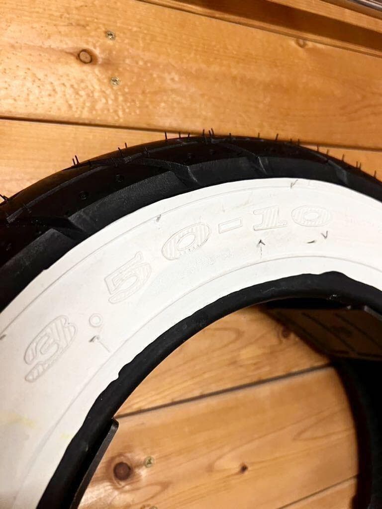 ホワイトリボンタイヤ2本セット 3.50-10 (ベスパ DAX シャリー