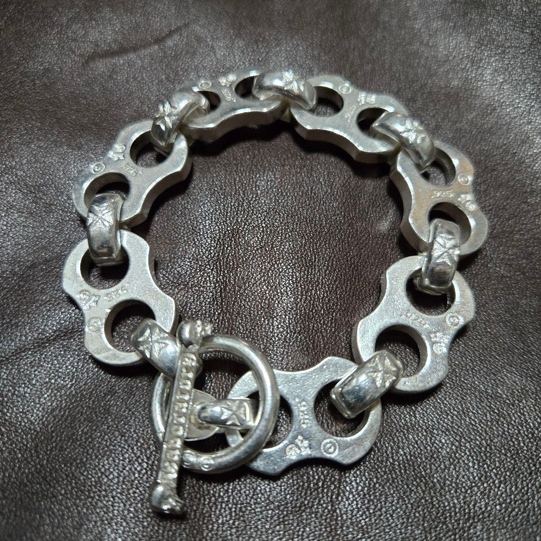 ヴィンテージチェーン シルバー925刻印 ブレスレット 約24cm メンズ