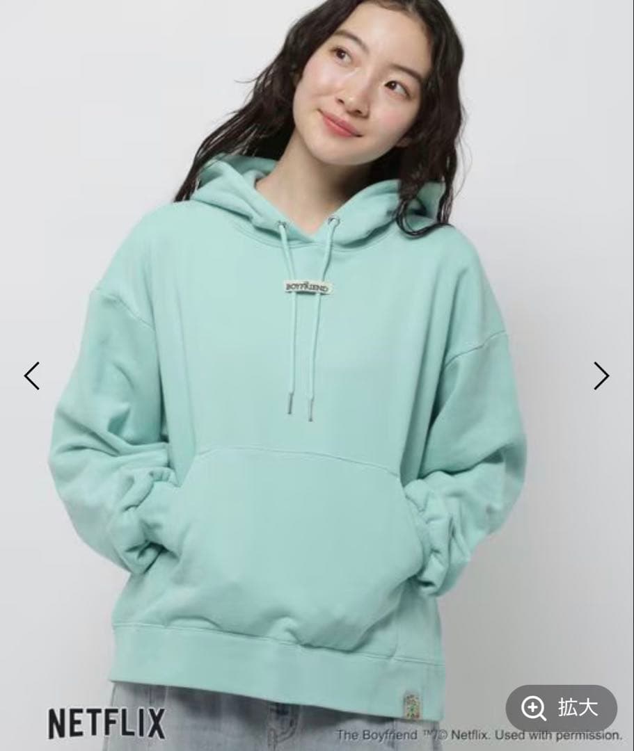 L ボーイフレンド ニコアンド コラボ フラワープルオーバーフーディー