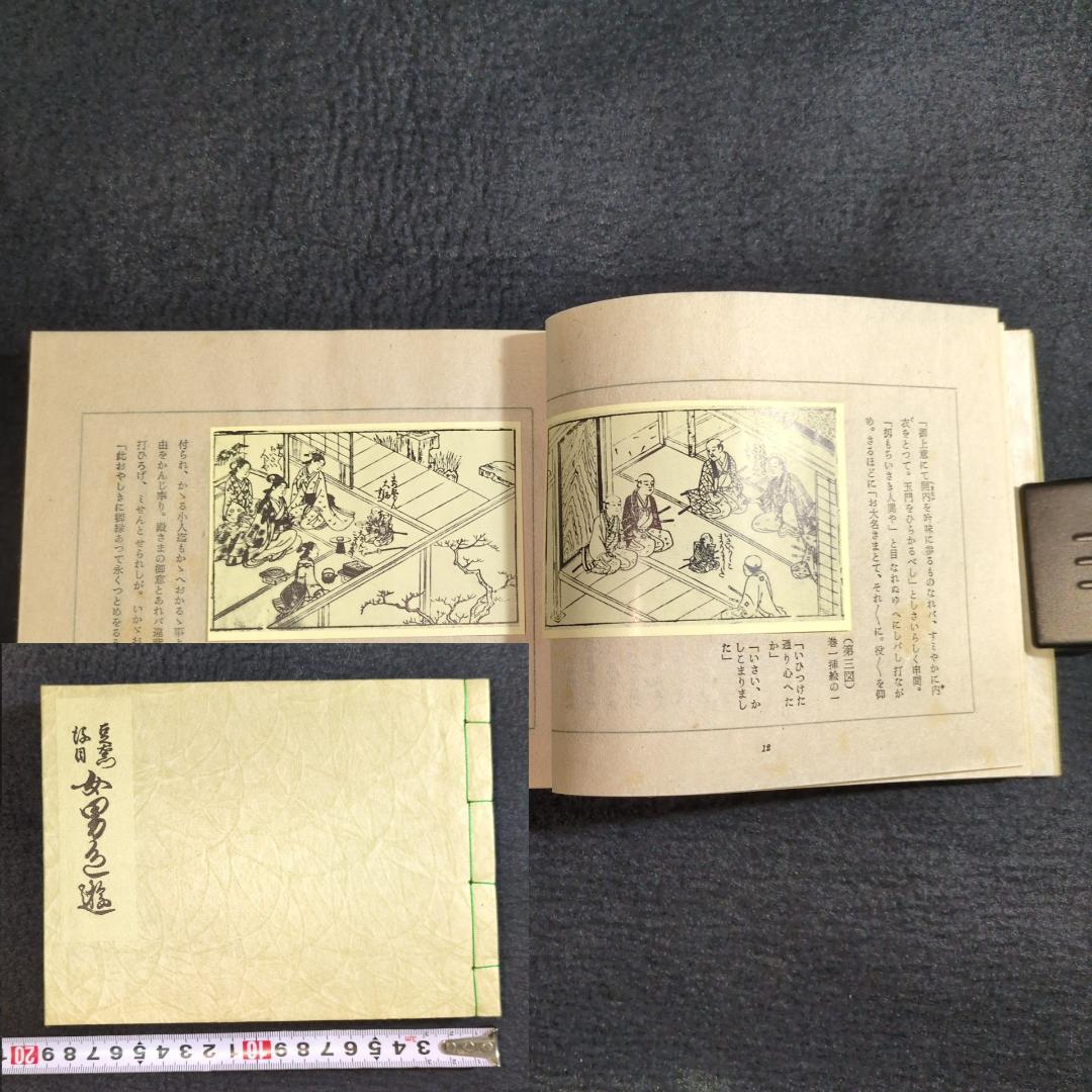 春画 艶本 絵入【 豆右衛門後日 女男色遊 】あぶな絵 古本 古書 和本