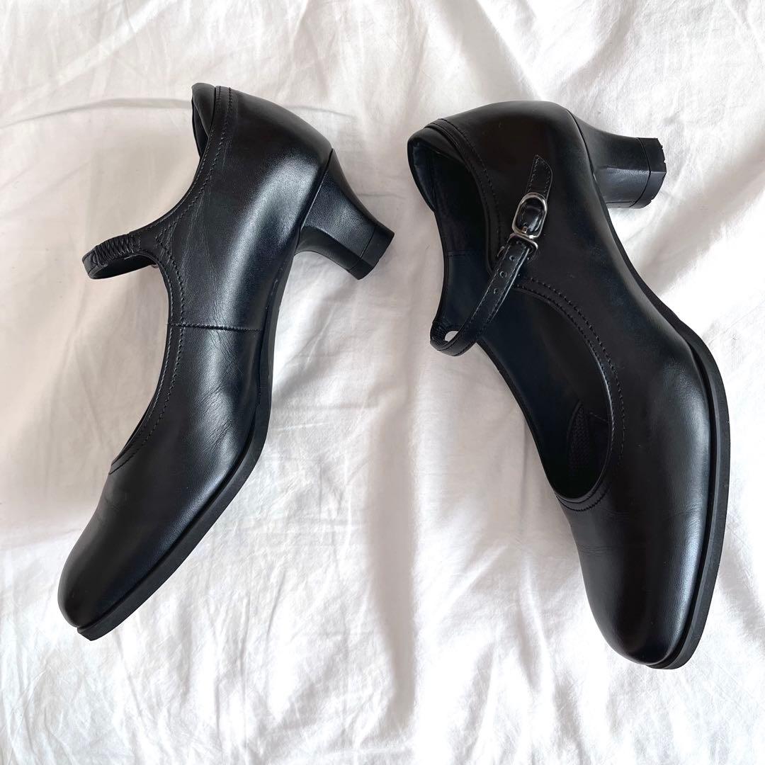 asics walking ペダラ　ストラップパンプス　ブラック 22.5EE