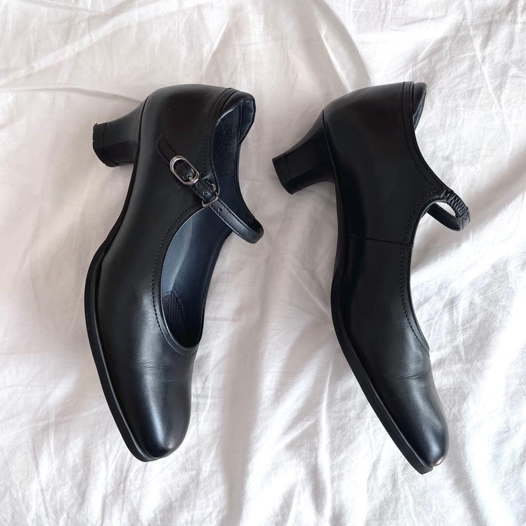 asics walking ペダラ　ストラップパンプス　ブラック 22.5EE