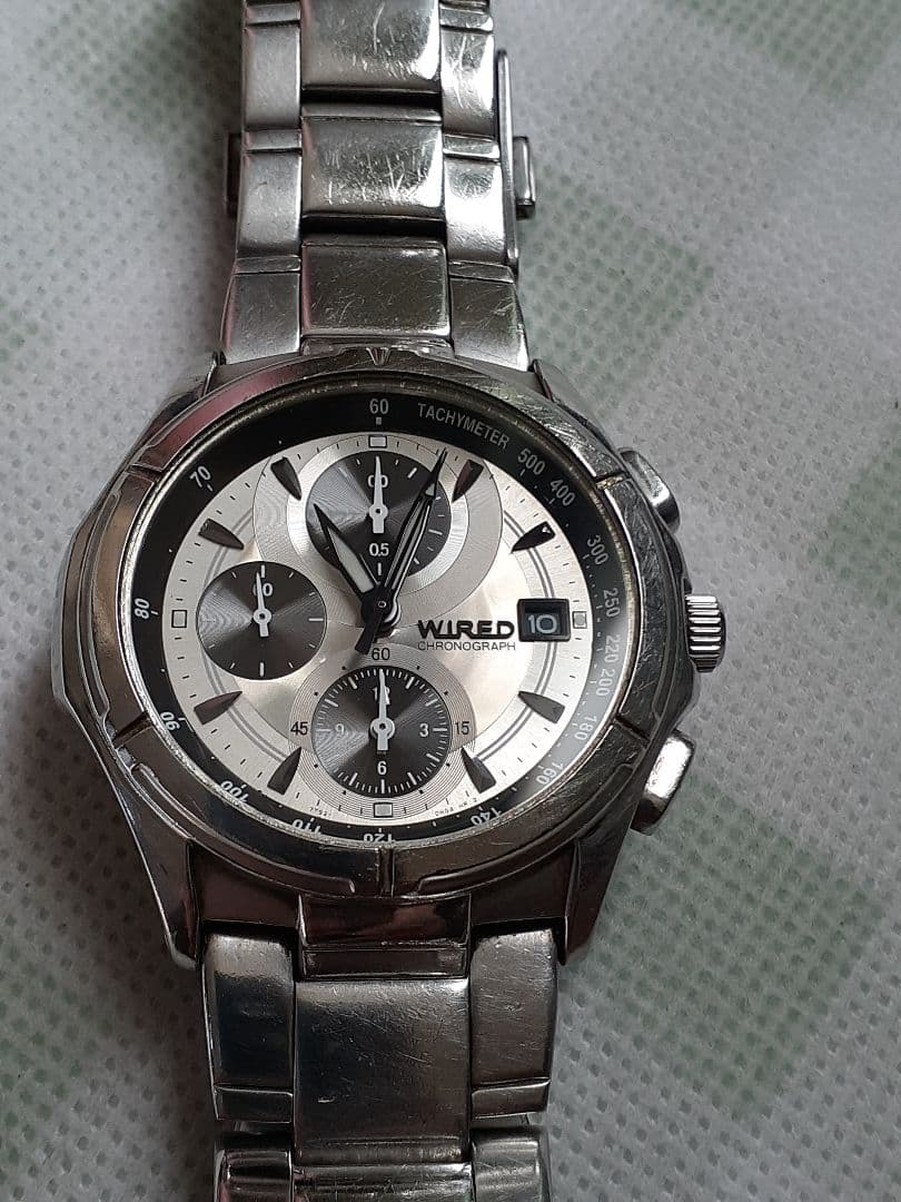 WIRED クロノグラフ 腕時計 シルバー - メルカリ