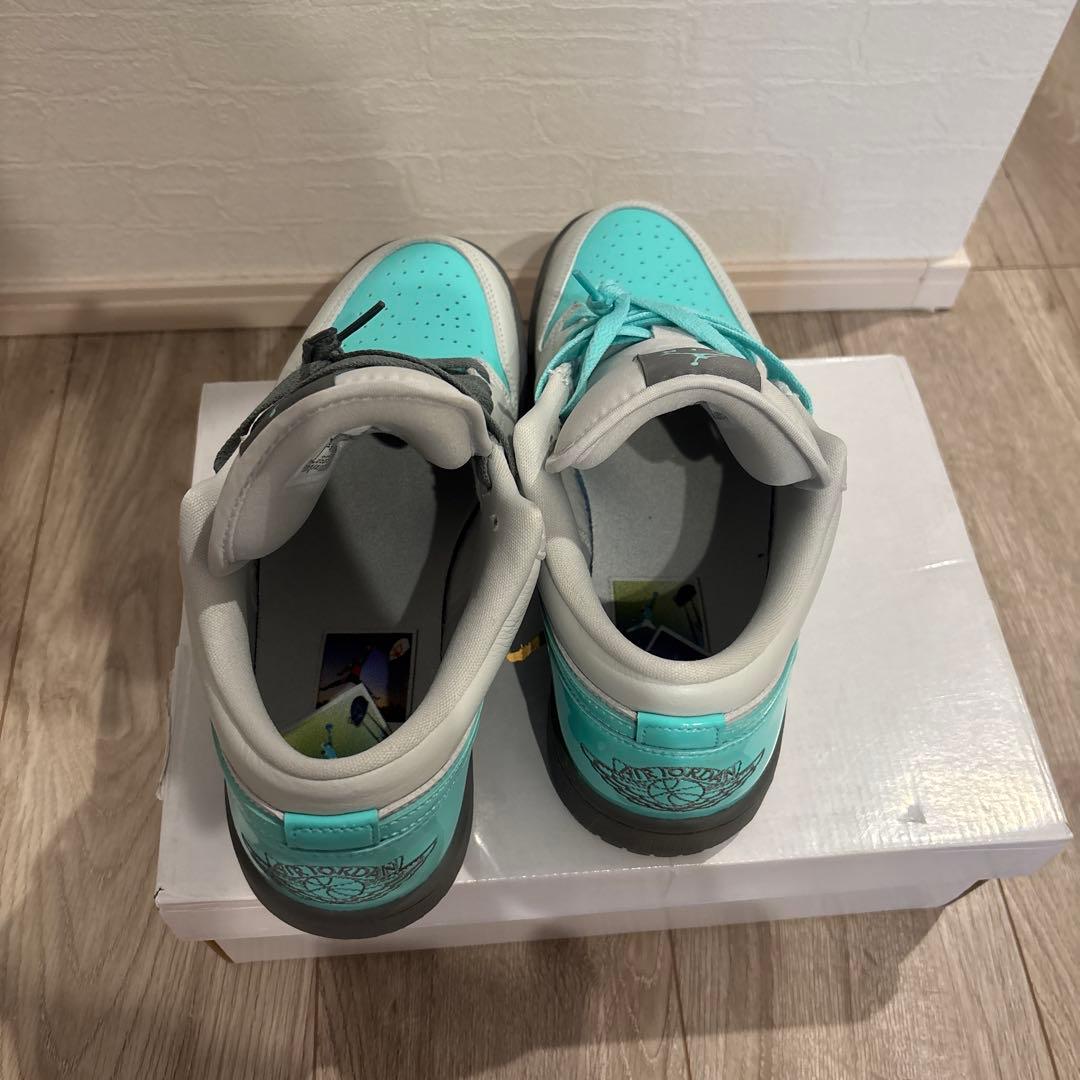 Jordan スニーカー グレー/ターコイズ - メルカリ