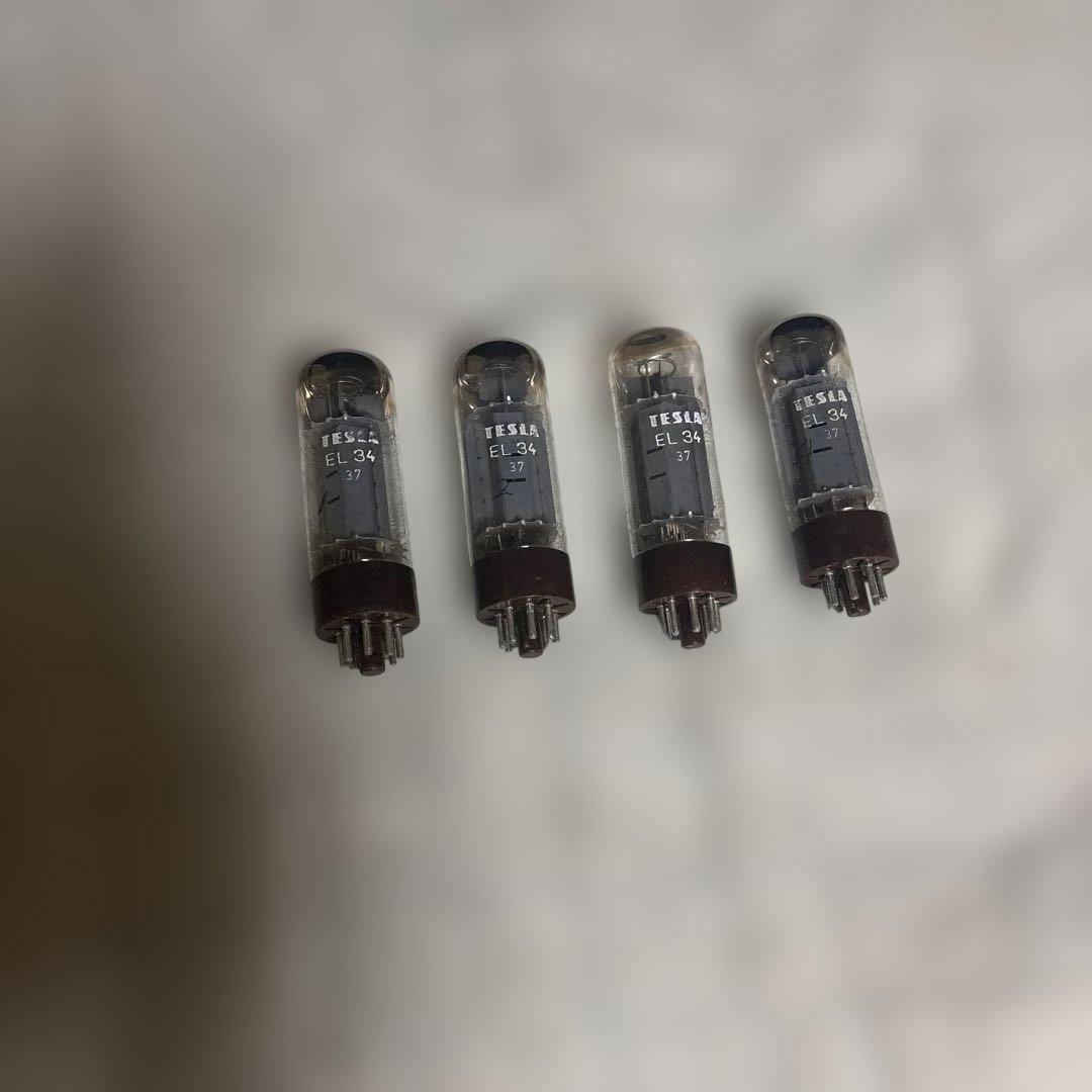TESLA EL34 真空管、ジャンク ４セット同ロット テスラ TESLA EL34 (4本) 真空管 出力管 @28864 / 中古オーディオ買取
