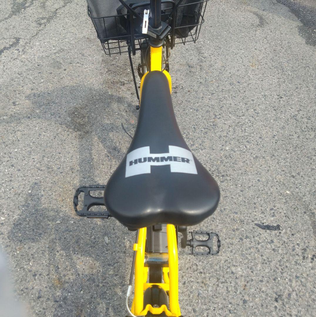☆xxxx様☆HUMMER 折り畳み電動アシスト自転車 1年保証☆黄470☆