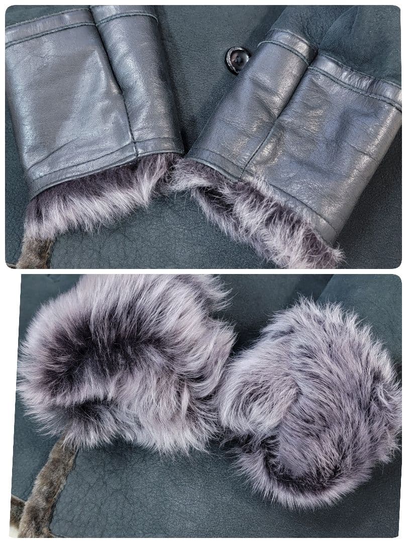 希少 アヴィレックス AVIREX B-7 羊革×牛革 ムートンコート L 黒