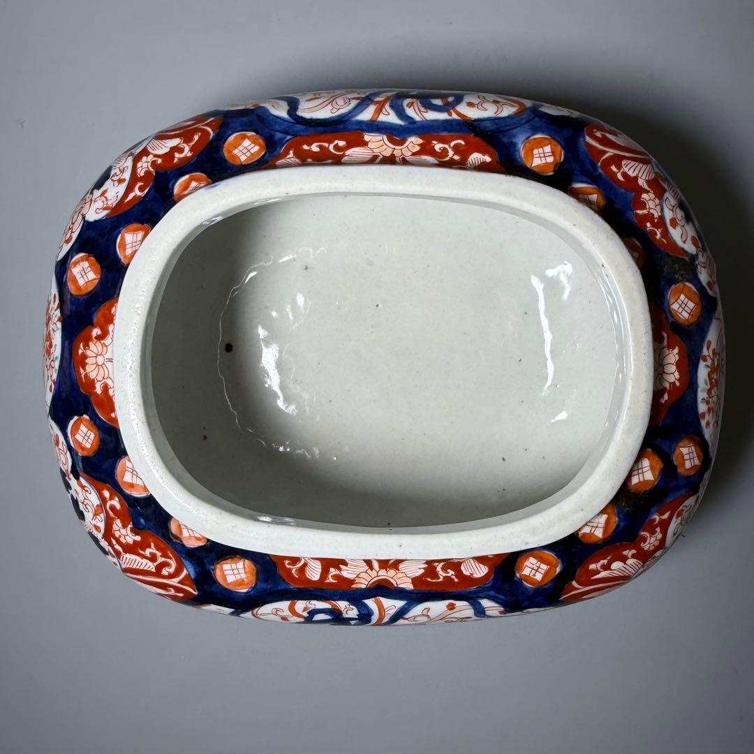 明治時代 染錦鳳凰図変形鉢 珍品 金魚鉢 メダカ 骨董 古美術 オブジェ