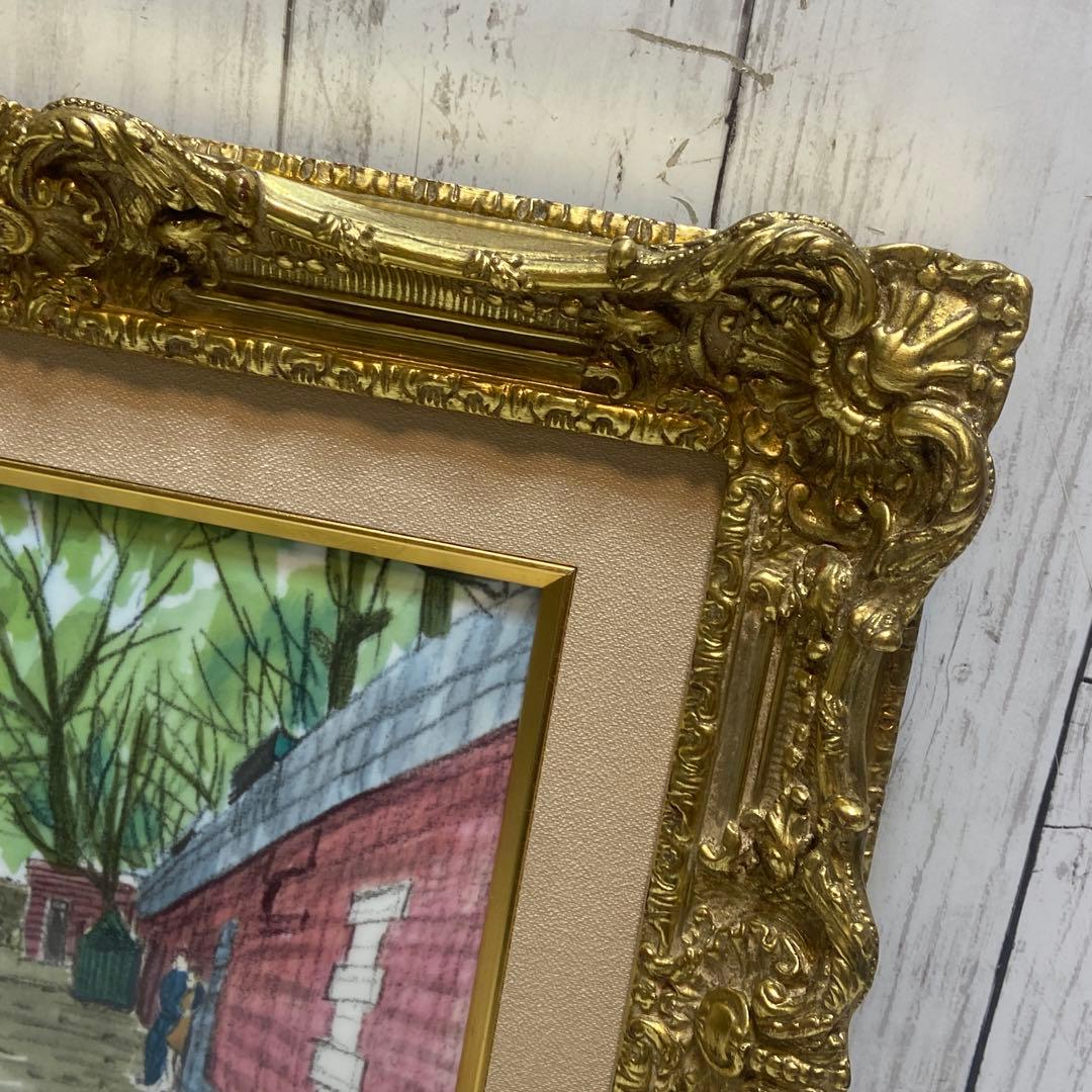 陶板画　額装品　風景　shigehiko ishikawa 鳴海製陶