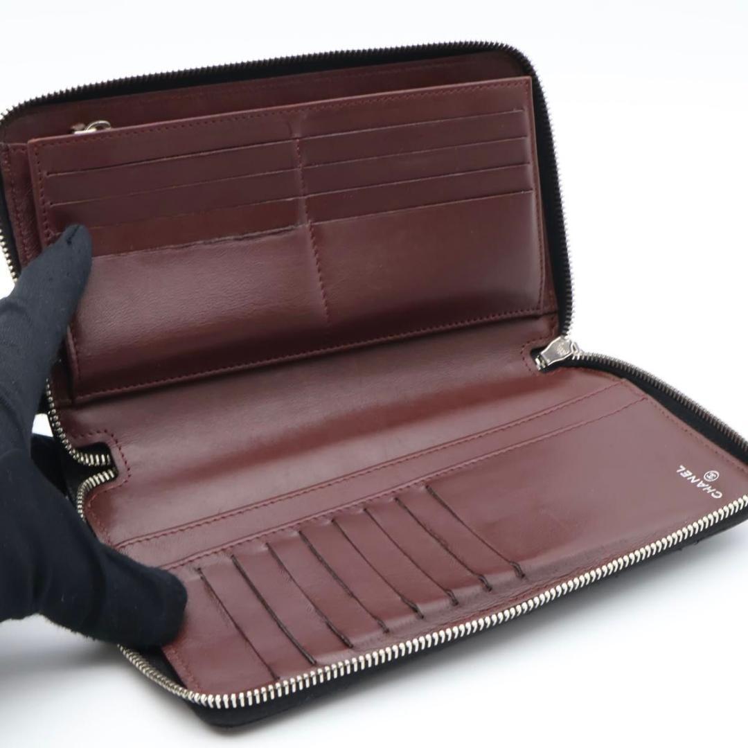 極美品】CHANEL ジップアラウンドウォレット マトラッセ 長財布 ラム