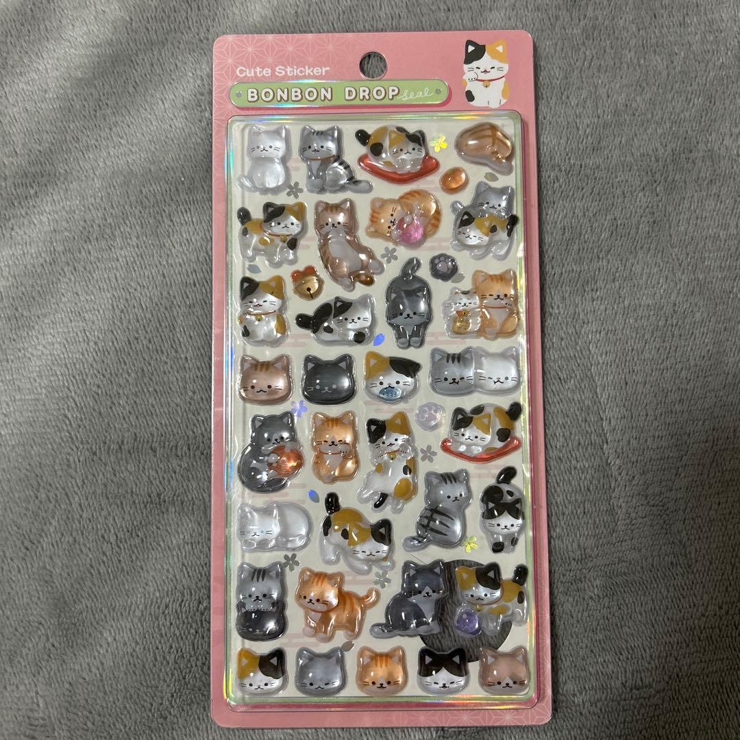 ボンボンドロップシール和柄3点セット たまごサンド 猫 だるま - メルカリ