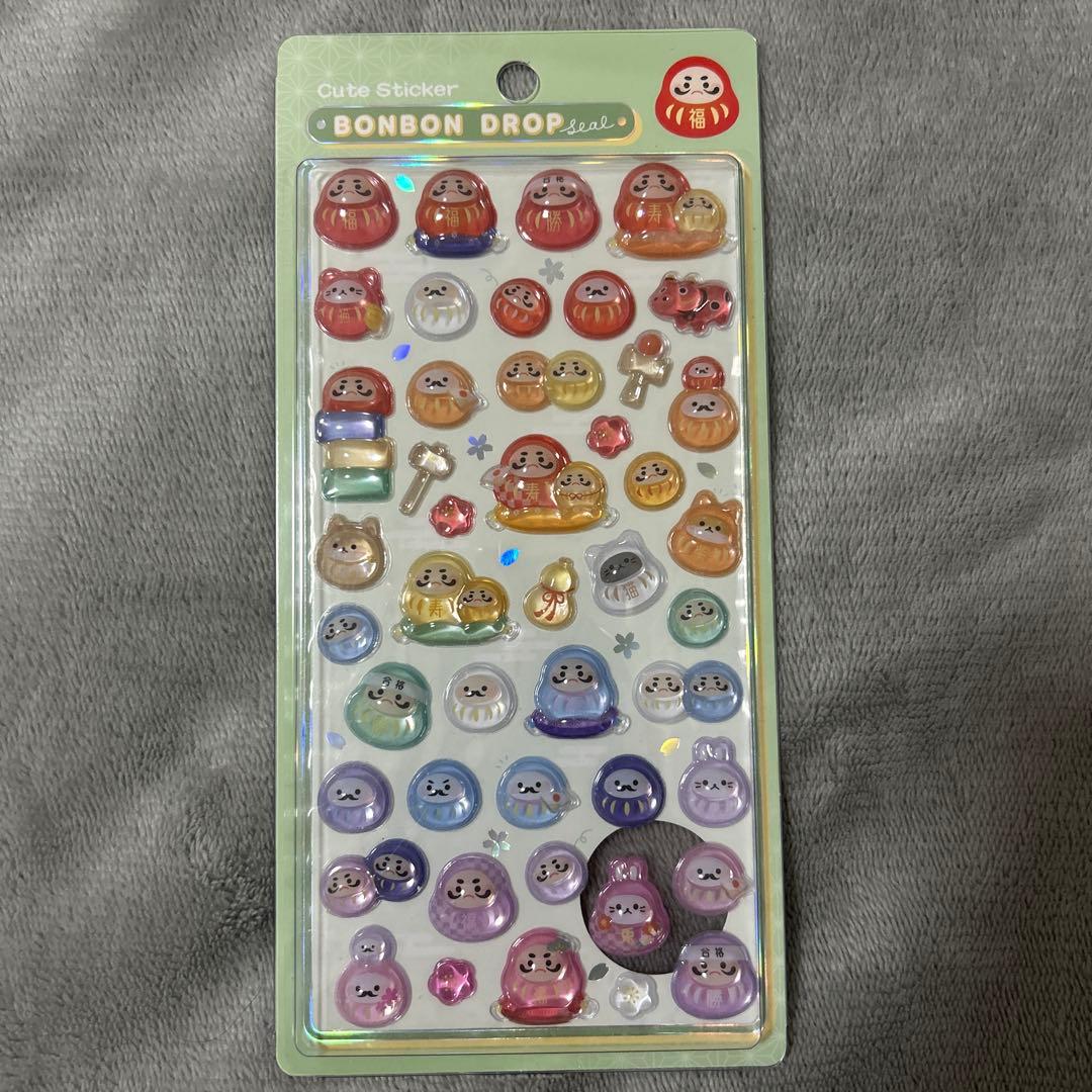 ボンボンドロップシール和柄3点セット たまごサンド 猫 だるま - メルカリ
