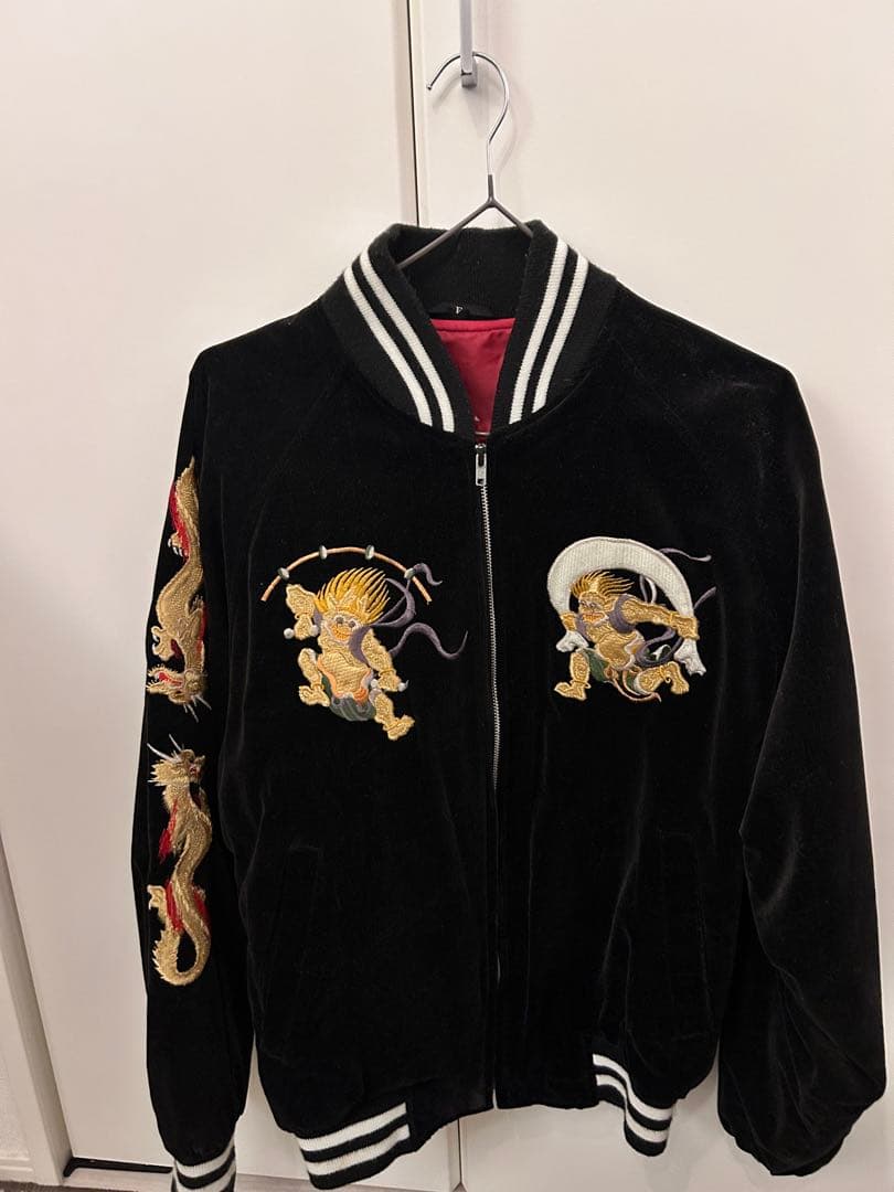 スカジャン 別珍 風神 雷神 - メルカリ