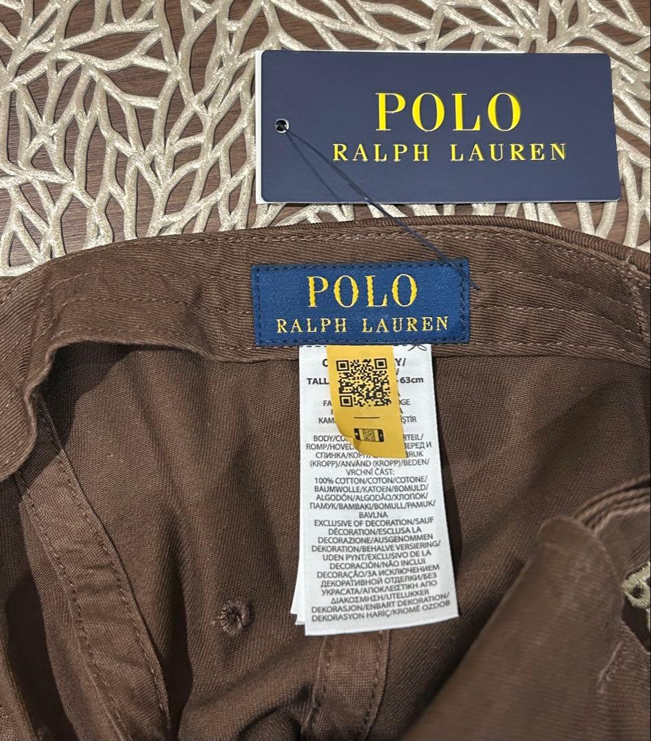 希少！《新品》ポロ ラルフ ローレン ブラウンキャップ　POLO RALPH