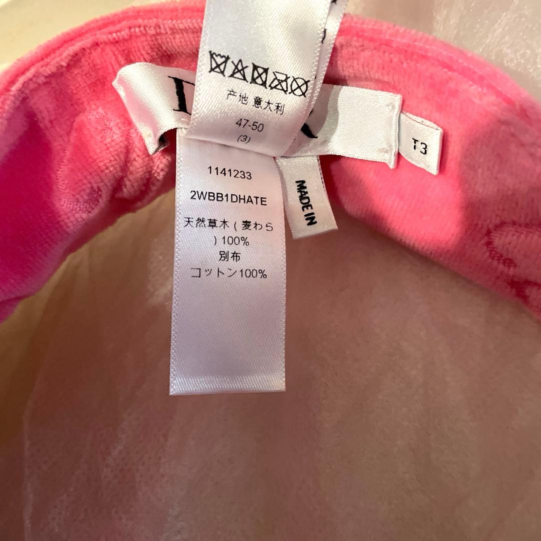 試着のみ baby DIOR サンバイザー キャップ帽子 キッズ 試着のみ baby