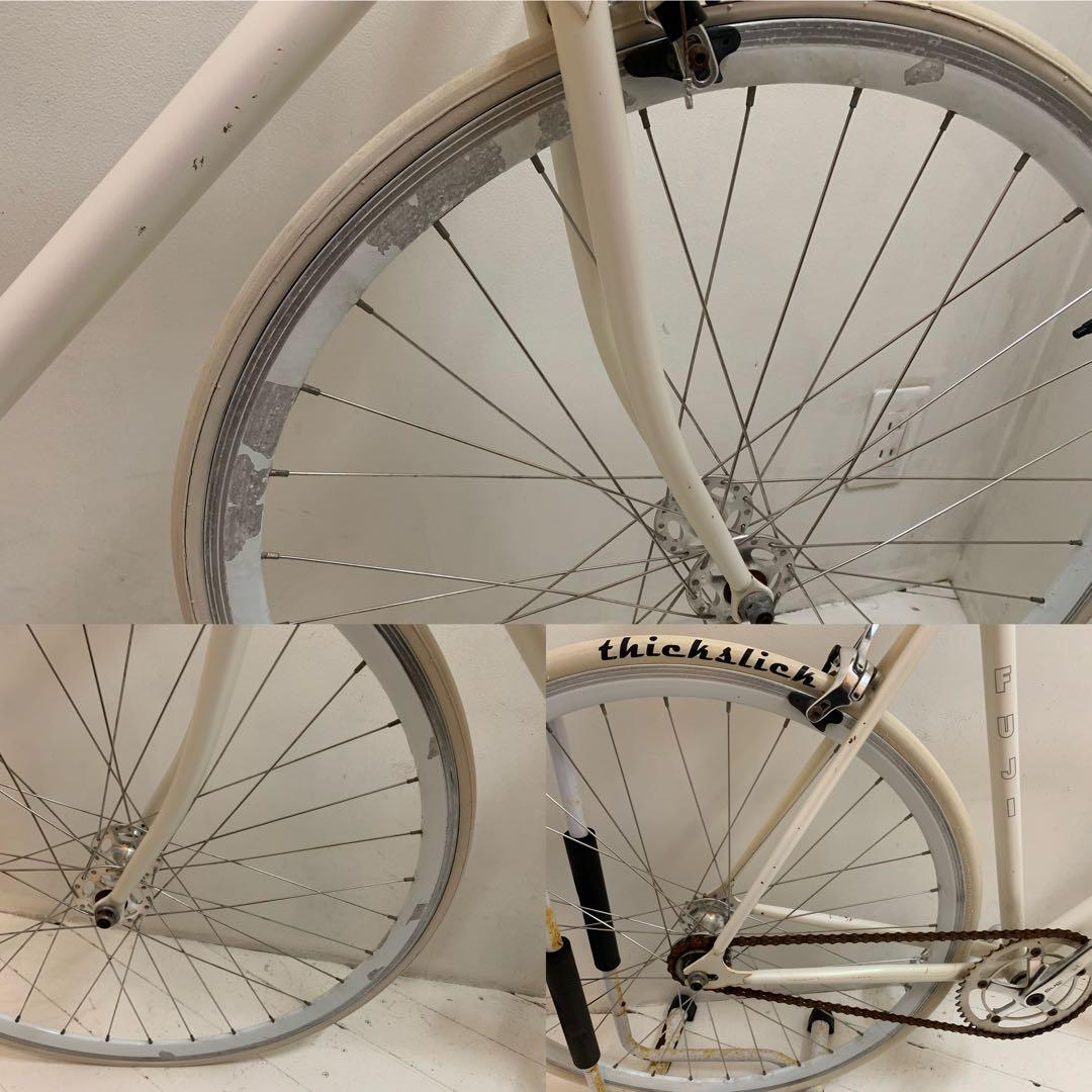 FUJI FEATHER フジ フェザー ピストバイク オーロラホワイト 54 - メルカリ