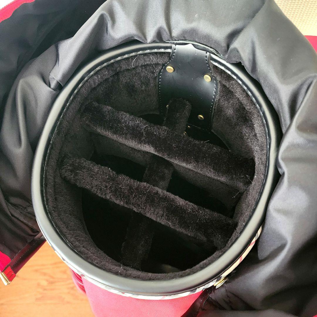 Burberry Golfバーバリーキャディバッグ赤ノバチェック美品ゴルフ