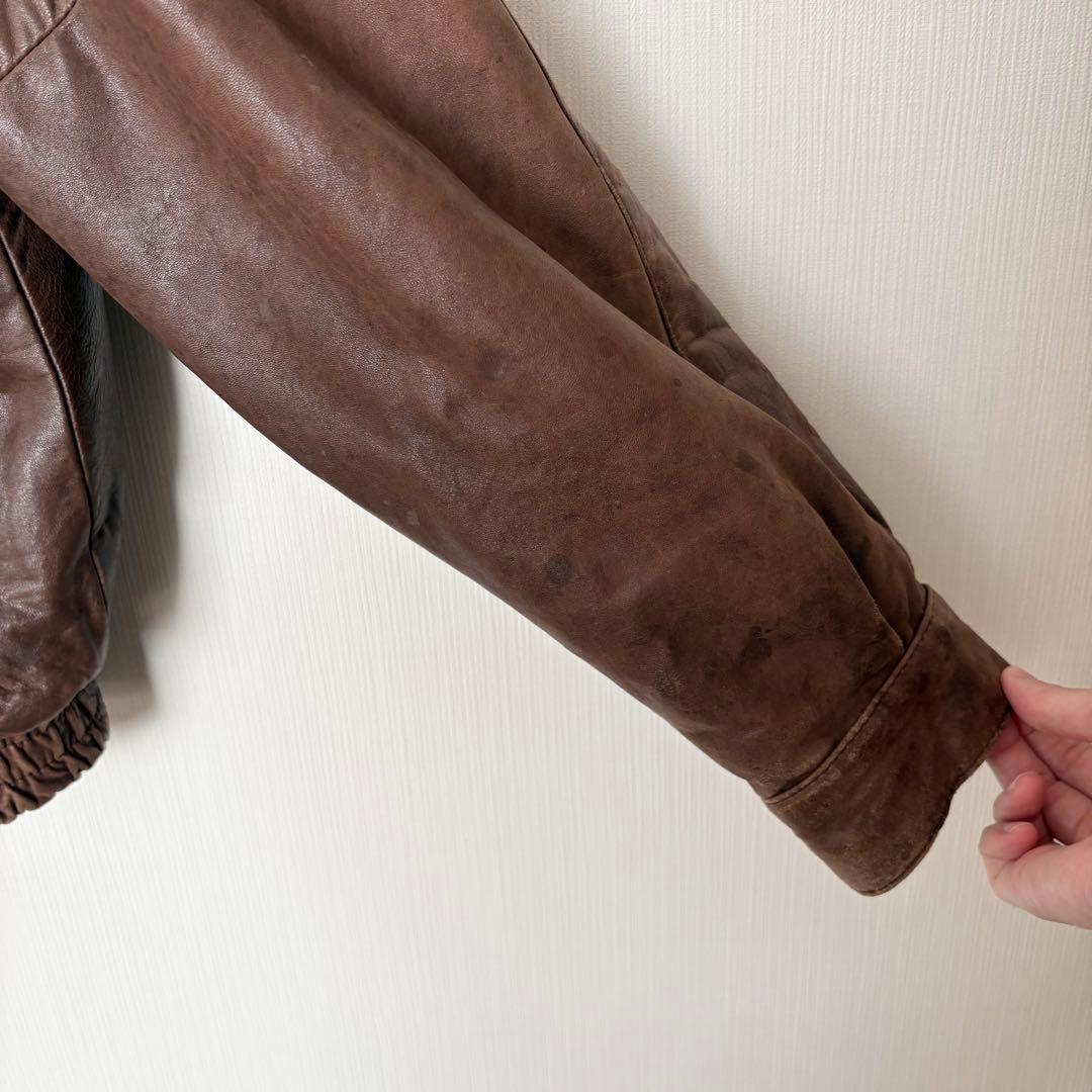 Christian Dior クリスチャンディオール レザージャケット 44 茶