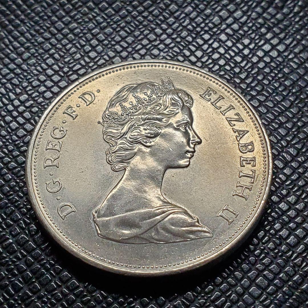 579. 1972年 イギリス エリザベス女王 フィリップ殿下 銀婚式 コイン