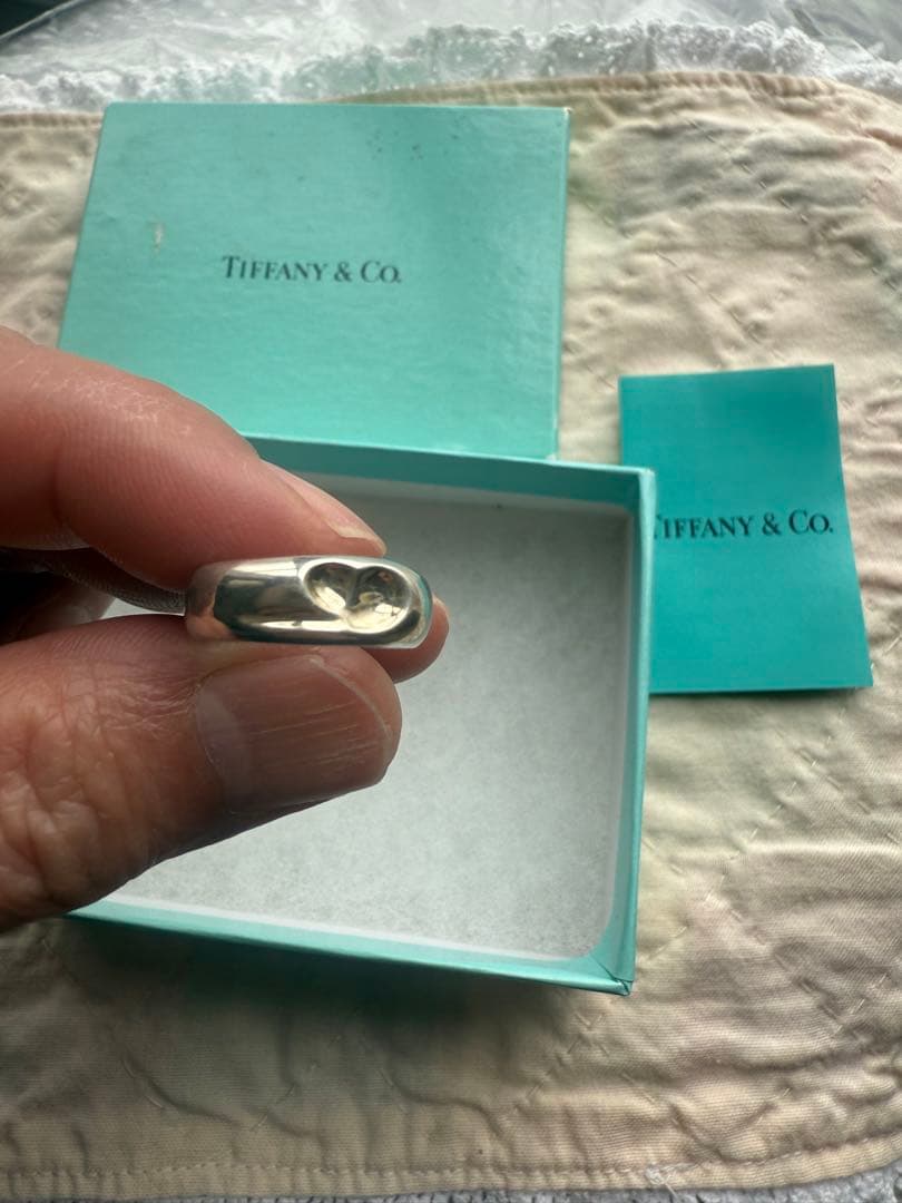 【廃盤レア】ティファニー エルサペレッティ シルバーリング 10号　箱付き ティファニー フェザー リング 10号 エルサ ペレッティ シルバー 925