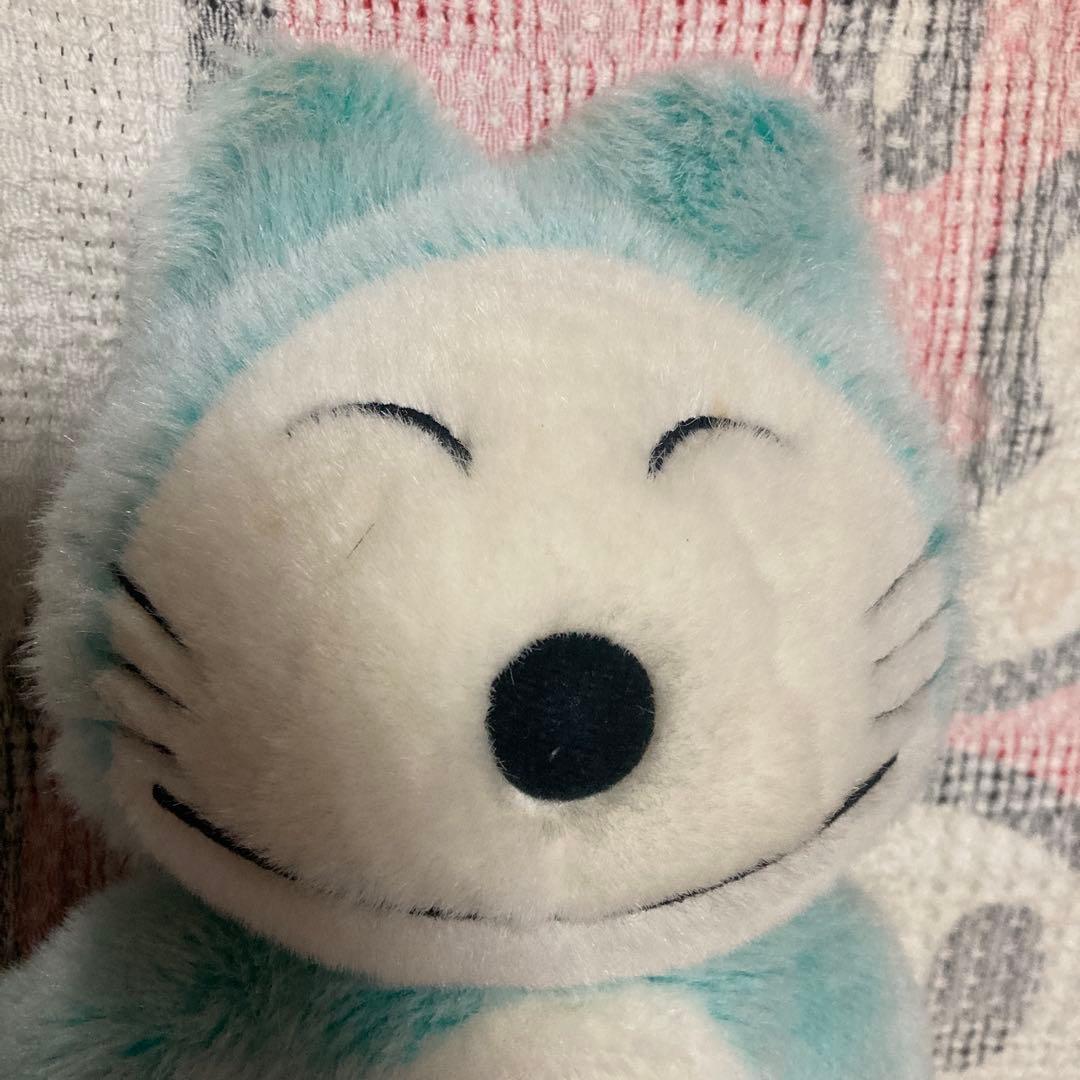 セキグチ　11ぴきのねこ　ぬいぐるみ　中古品　グリーン　毛足の長いタイプ