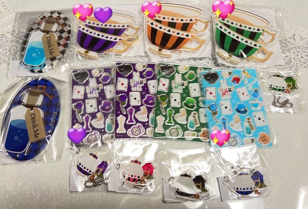 フクヤ　アクリルフレーム アクリルパーツ 缶バッジスタンド キャラ福くじ