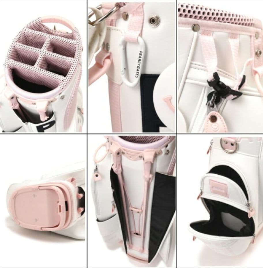 PEARLY GATES ゴルフバッグ 89 ホワイト・ピンク - メルカリ