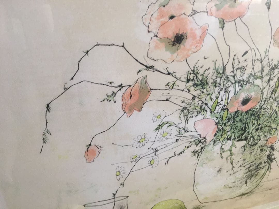 期間限定値下げ　ジャン　ジャンセン リトグラフ ひなげし　激レア