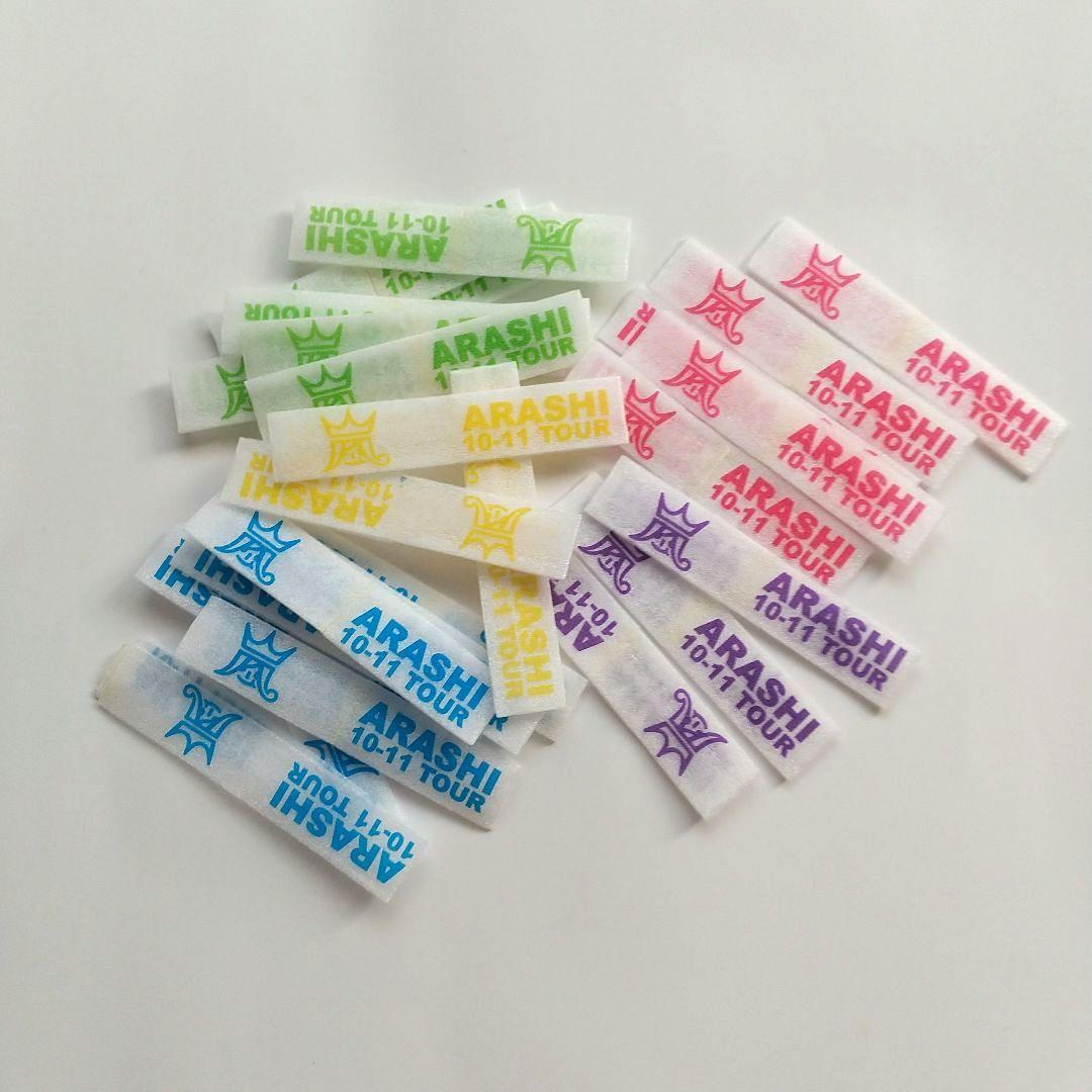 嵐 コンサート 銀テープ 15本＋ 落下物 ハート星+リボン26本 ケース