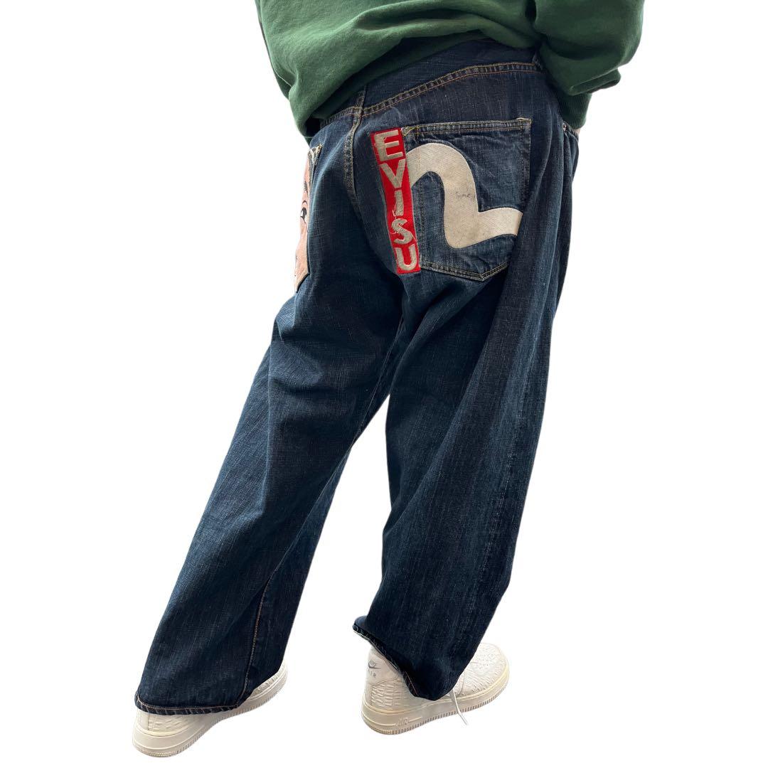 超希少 極太 EVISU 極厚 刺繍 デニムパンツ エヴィス - メルカリ
