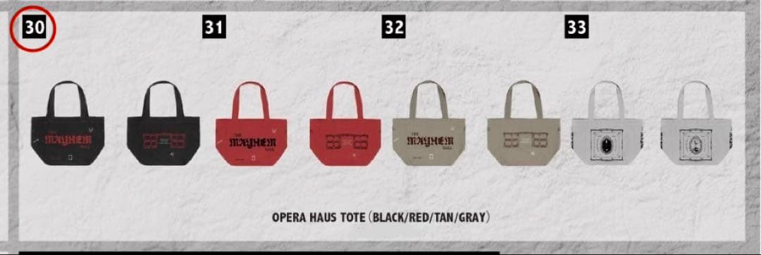 ミュージシャン OPERA HAUS TOTE LadyGaga The MAYHEM Ball