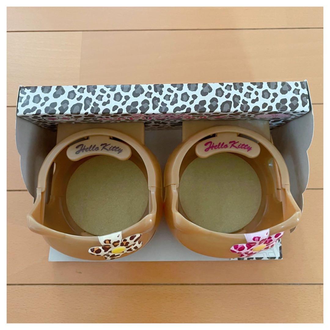 【新品】激レア ハローキティ 日焼け ヒョウ柄 ドリンクホルダー レトロ