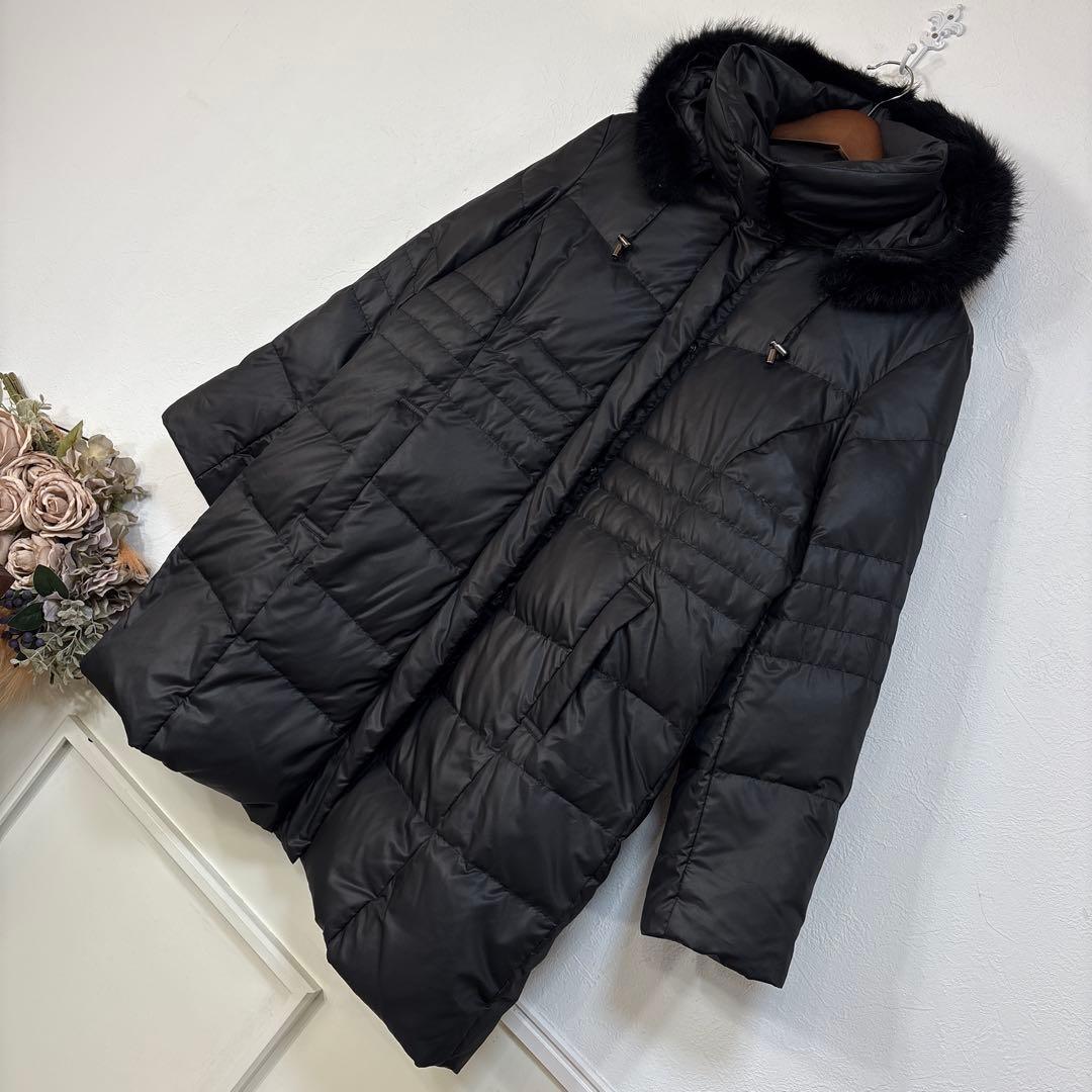 美品 大きいサイズ LABELDA ラビットファー ダウンコート 17号 - メルカリ