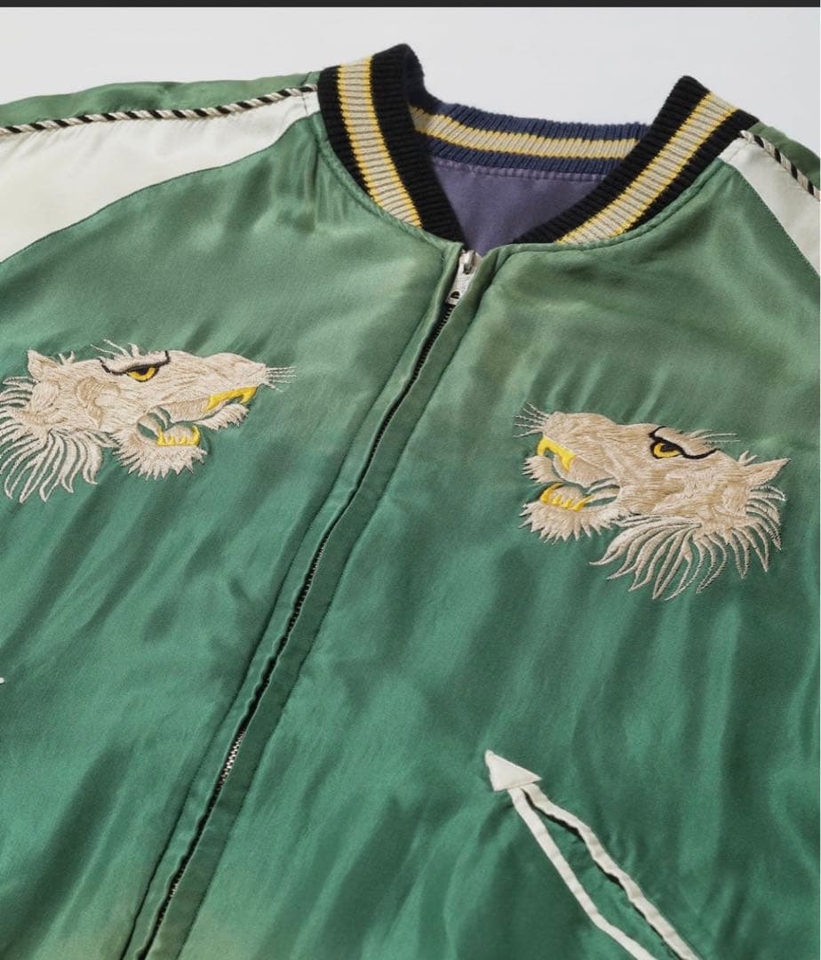 テーラー東洋 50'sヴィンテージ加工 ホワイトタイガー スカジャン