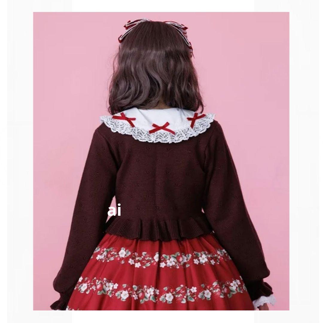 新品]アクシーズファム いちご刺繍ニットボレロ Chalmiere - メルカリ