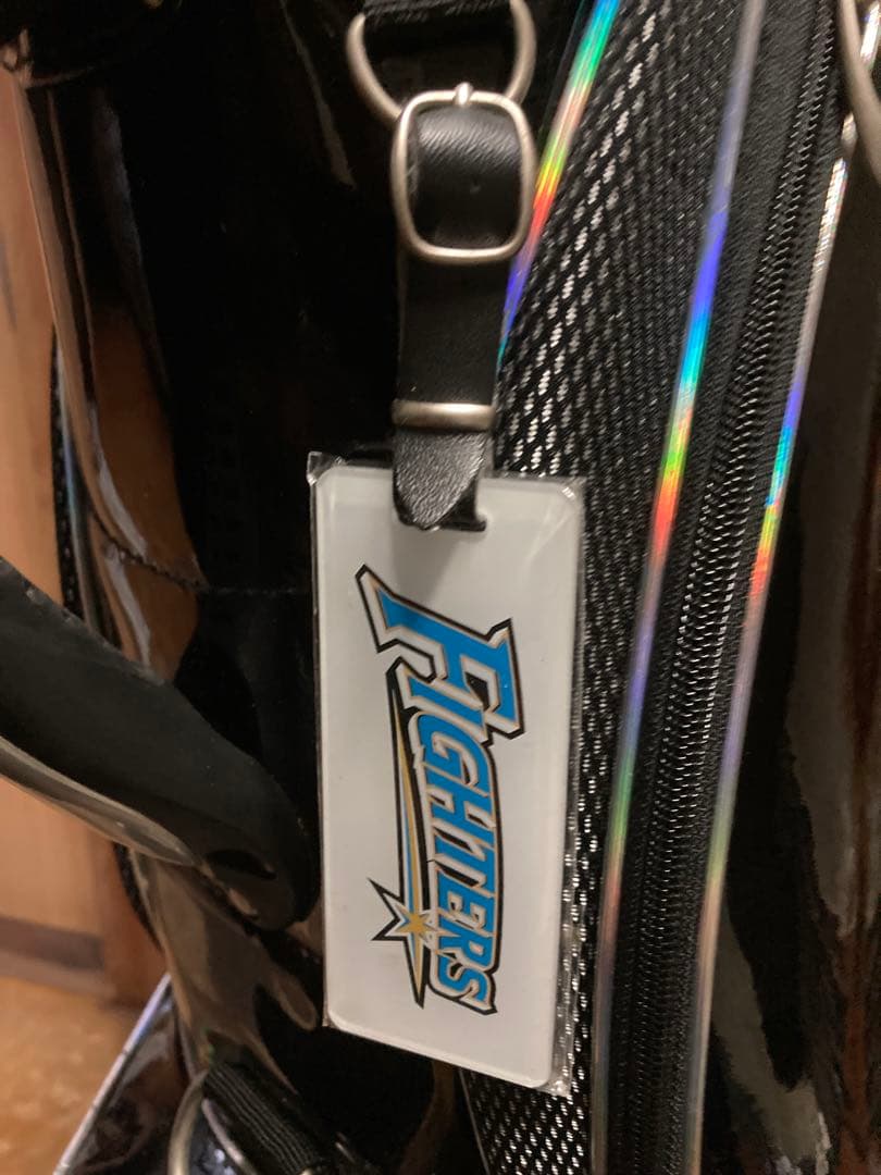 《希少美品》北海道ニッポンハムファイターズキャディーバッグ　ブラックエナメル