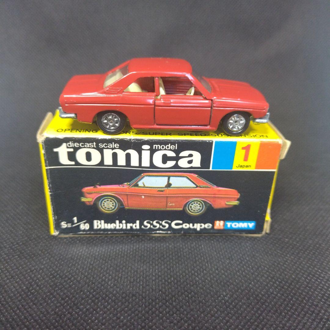 【116】トミカ　黒箱　日本製　ブルーバード　SSS　クーペ　1Eホイール